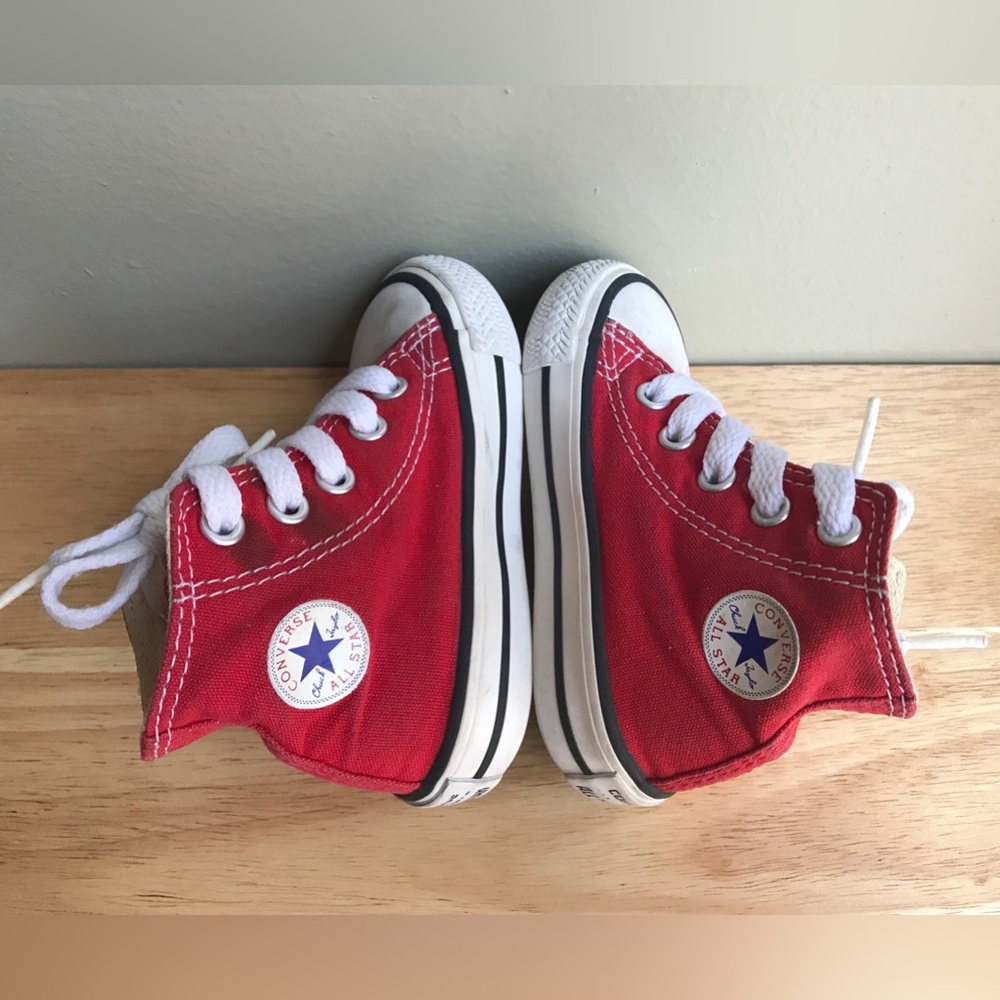 Converse All-Star Chuck Taylor High-Tops Red Size: US Toddler 4.0 EUR 20 CM 11.5 - Picture 9 of 14